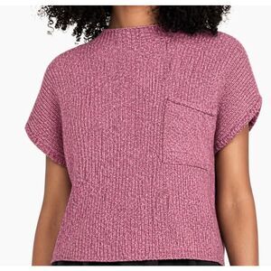 FREE PEOPLE BEACH Women’s Pink Short Sleeve Sweater Knit Top XS